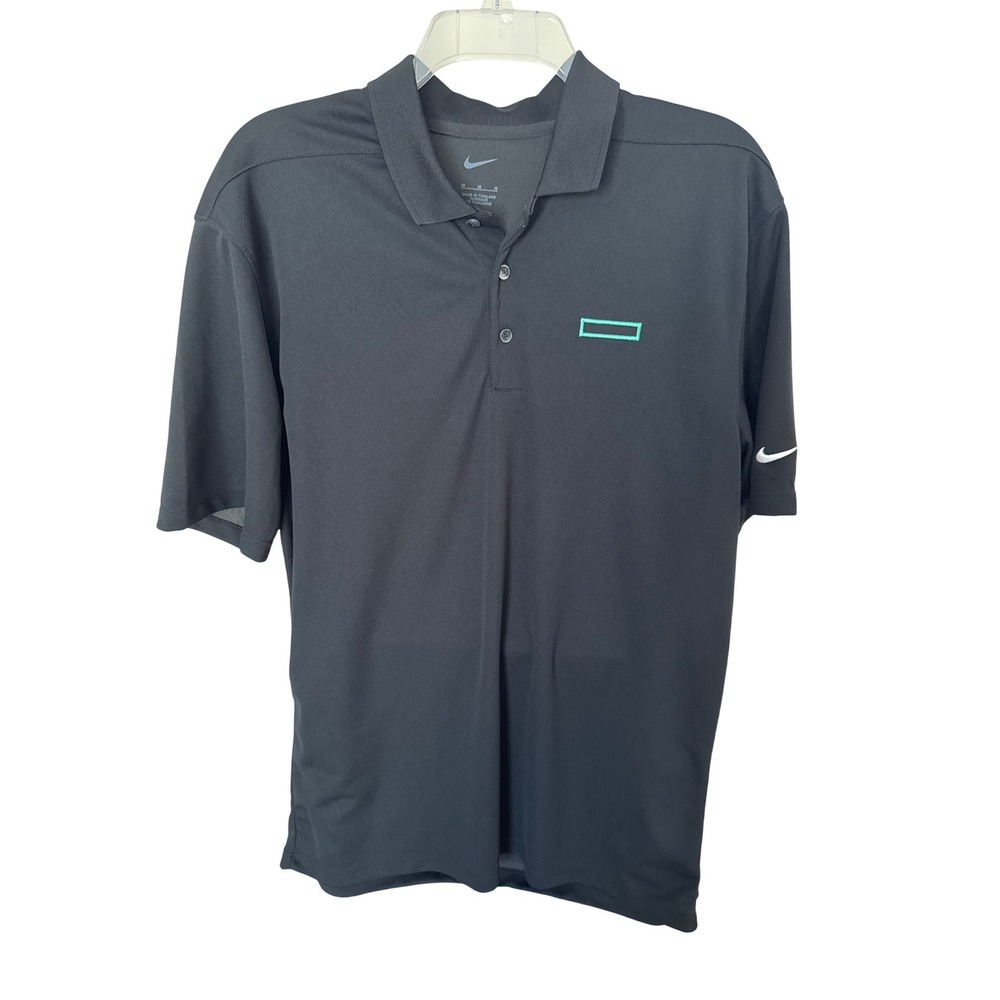 NIKE MEN'S DRI-FIT STANDARD FIT MD LIGHTWEIGHT BLACK POLO‎ GOLF SHIRT NWT